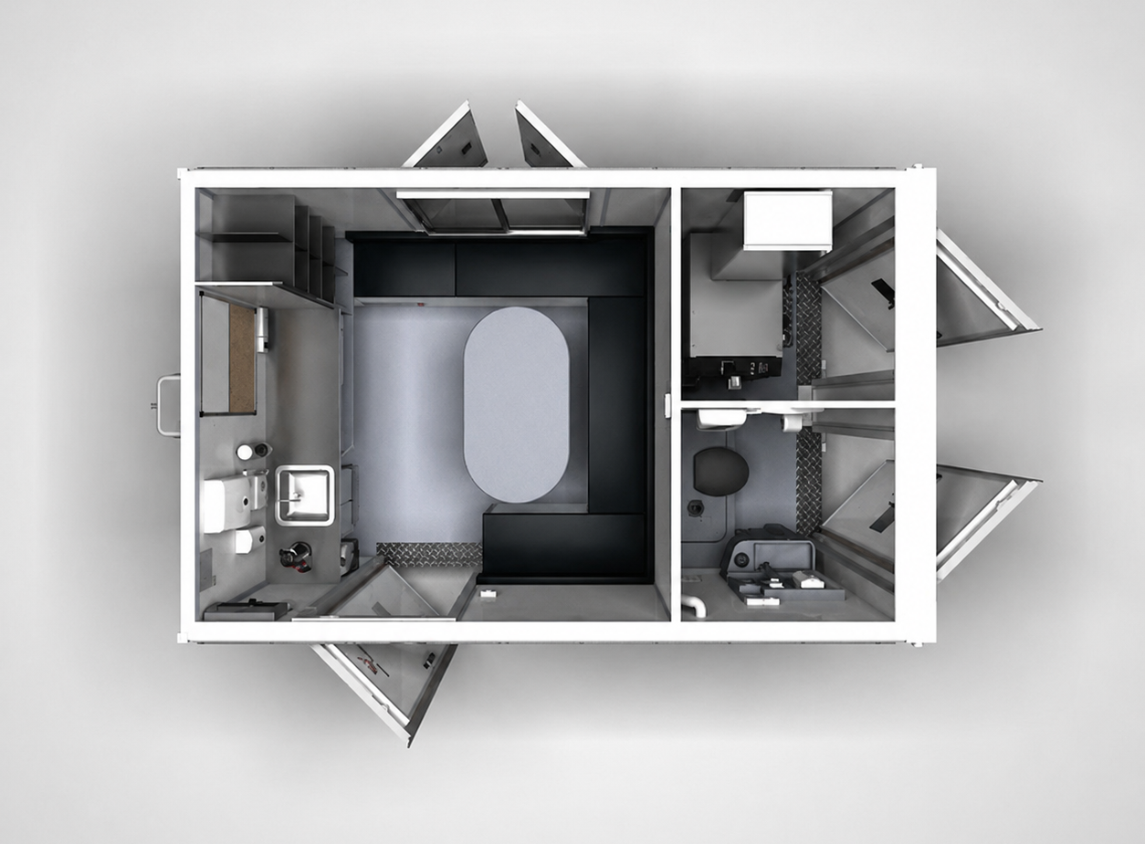 12ft diesel welfare unit floorplan