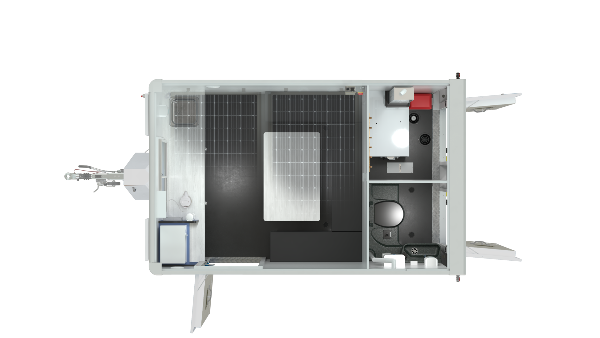 Aerial view floorplan of GP360 Fusion Pulse Welfare Unit